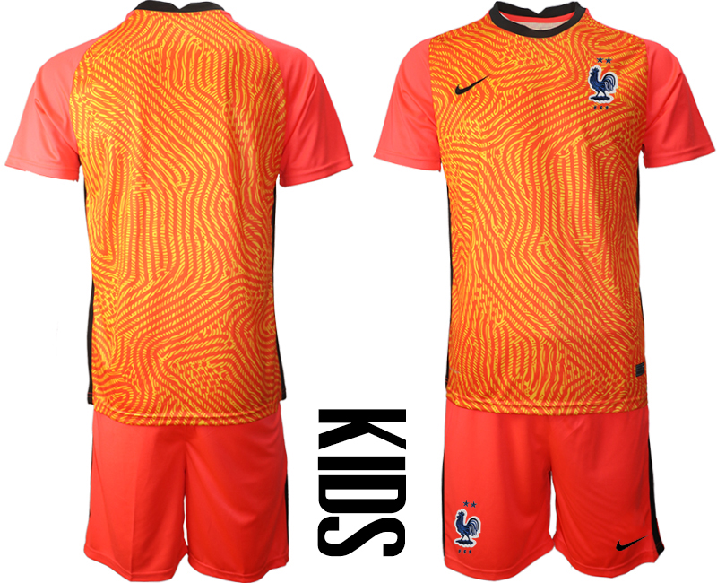 2021 France red goalkeeper youth soccer jerseys->youth soccer jersey->Youth Jersey